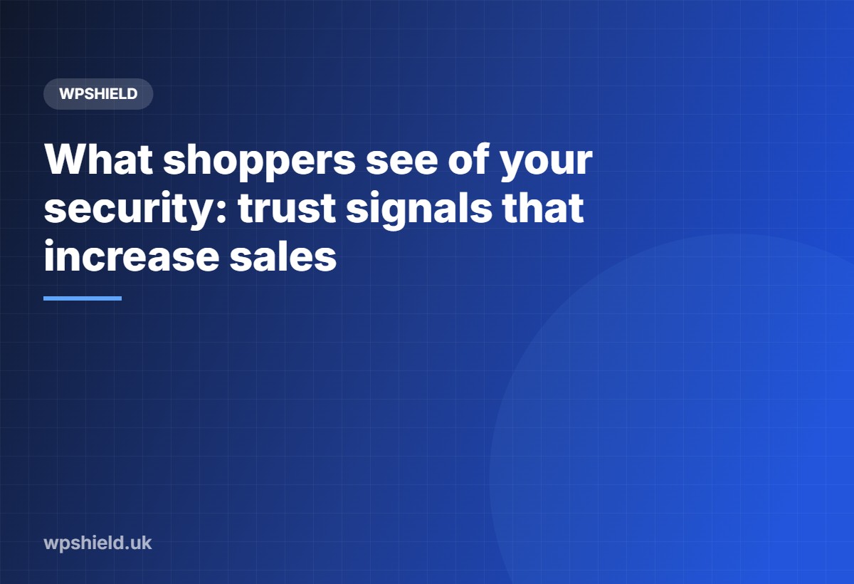 Online shop trust signals that increase sales
