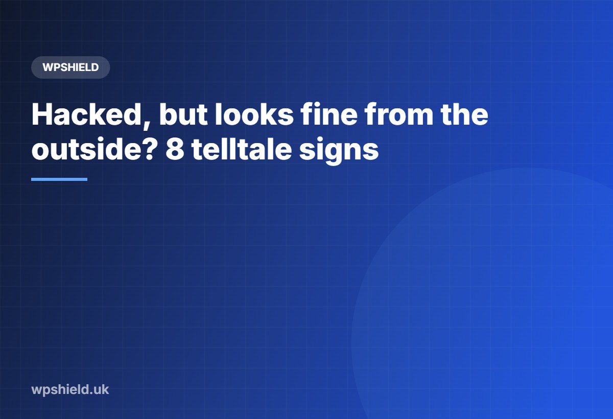 Eight signs that your website has been hacked